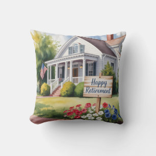 American Home Garden Floral Retirement Party Cushion