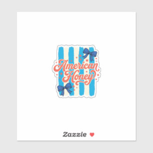 American Honey Patriotic Bow Vintage Shirt Design_