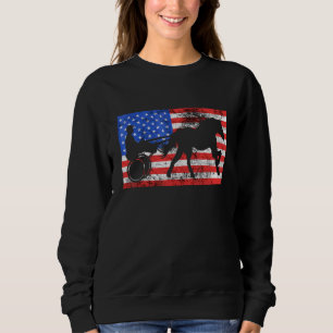 American Horse Racer Usa Flag Equitation Harness R Sweatshirt