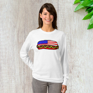 American Hot Dog Womens Long-Sleeve T-Shirt