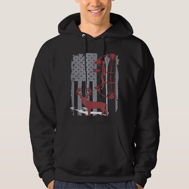 American Hunter Deer Hunting Archery Archer Hoodie (Front)