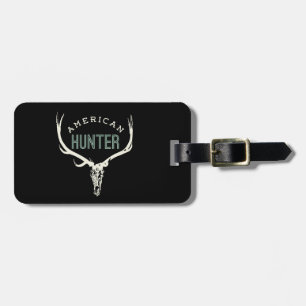 American Hunter - Skull with Rack deer / elk Luggage Tag