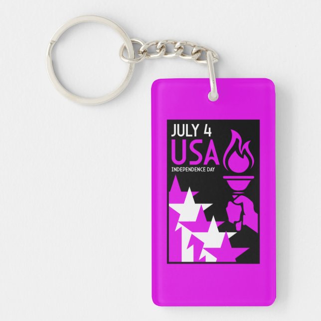 American Independance Day Key Ring (Front)