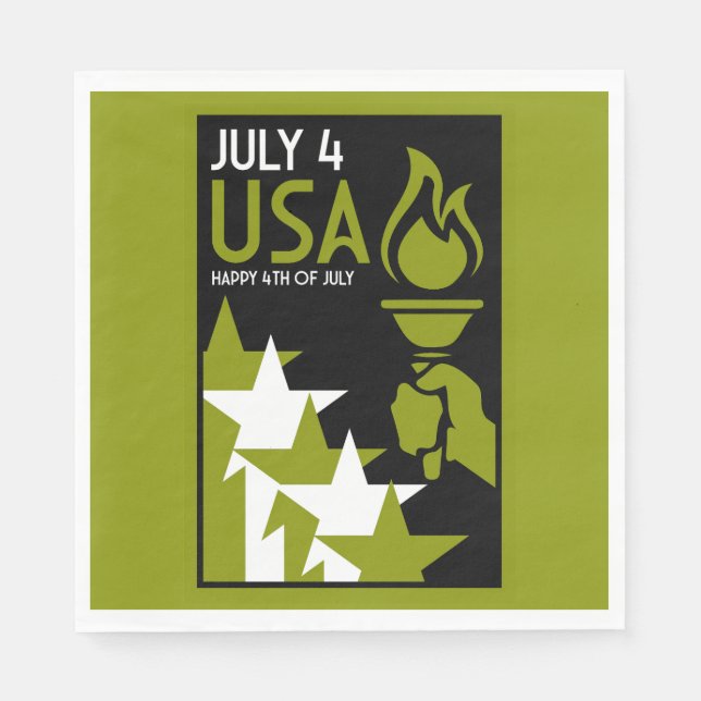American Independance Day Napkin (Front)