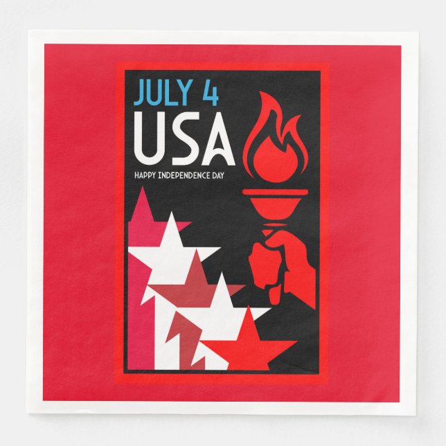 American Independance Day Napkin (Front)