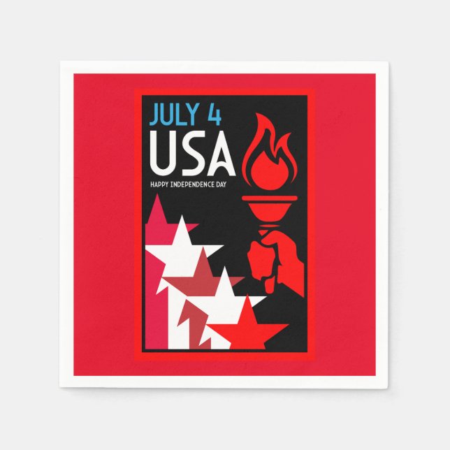 American Independance Day Napkin (Front)