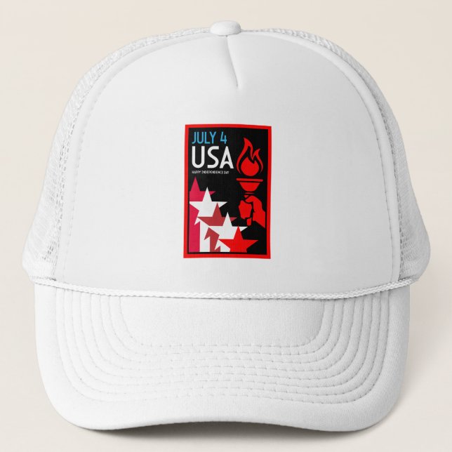 American Independance Day Trucker Hat (Front)