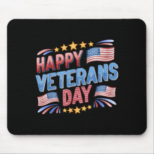 American Independence Day 4th July Happy Veterans Mouse Pad