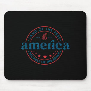 American Independence Day 4th July Land Of The Mouse Pad
