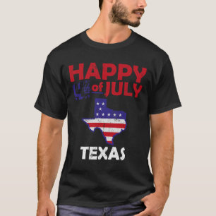 American Independence Day 4th July Veteran Texas  T-Shirt