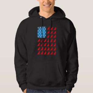 American Independence Day Flag German Shepherd Paw Hoodie