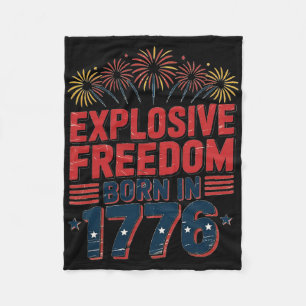 American Independence Day Men Women. 4th Of July Fleece Blanket