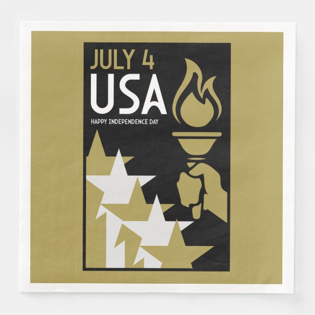 American Independence Day Napkin (Front)