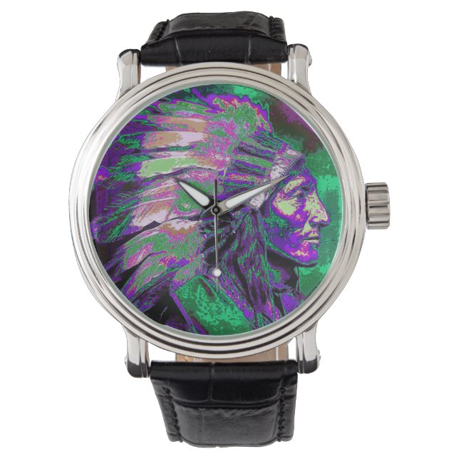 American Indian Chief 3 (Graphic Colours) Watch (Front)