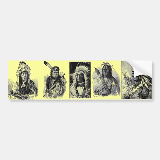 American Indian Chief Bumper Sticker (Front)