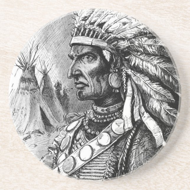 American Indian Chief Coaster (Front)