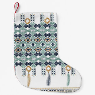 American Indian Geometry Seamless Border Small Christmas Stocking