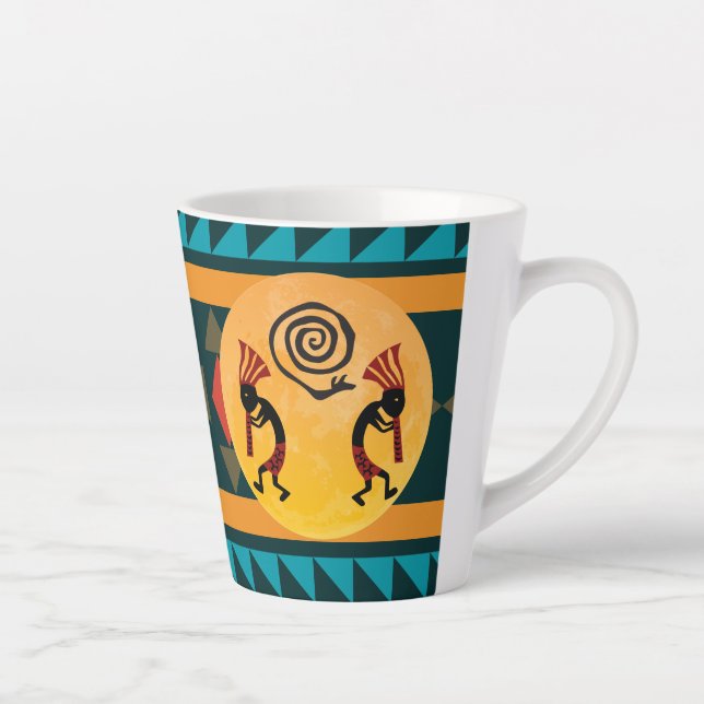 American Indian Kokopelli Two-Tone Coffee Mug  (Right)