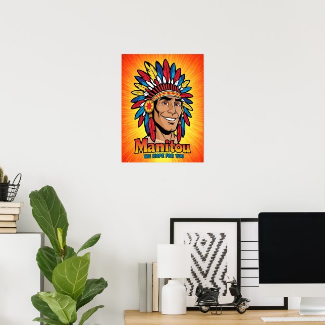 American-Indian lightning colors. Poster (Home Office)