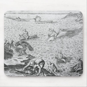 American Indian method of whaling, from an account Mouse Pad