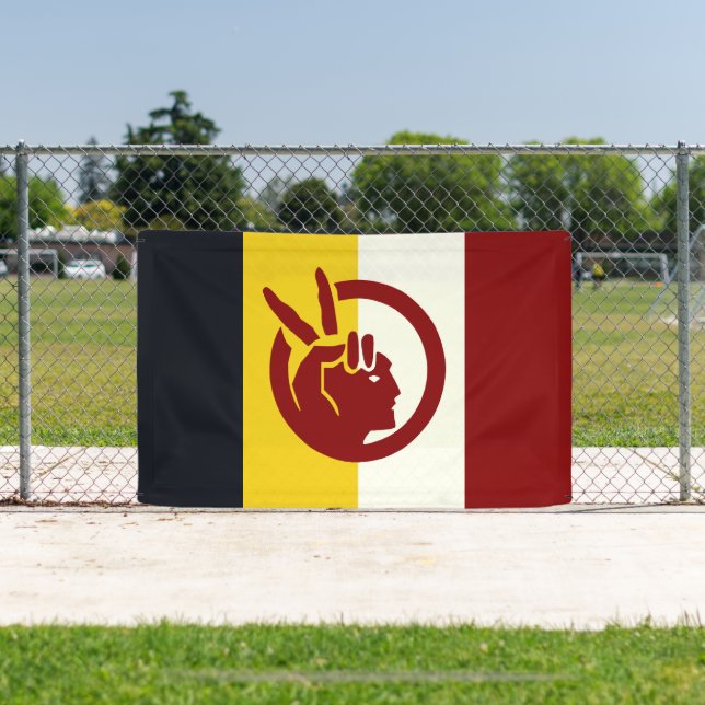 American Indian Movement flag Banner (Insitu)