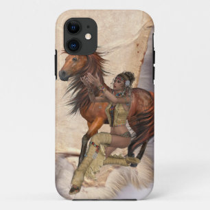 American Indian Princess and Horse iPhone 11 Case