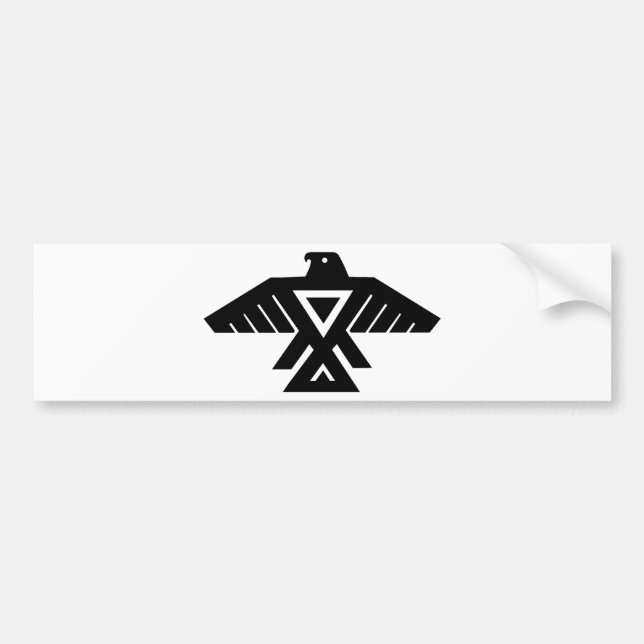 American Indian Thunderbird Totem Bumper Sticker (Front)