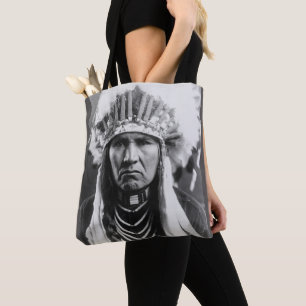 AMERICAN INDIAN VINTAGE PHOTO TOTE BAG PURSE