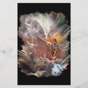 American Indian Wedding Night Vignette Stationery