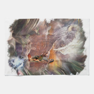 American Indian Wedding Night Vignette Tea Towel