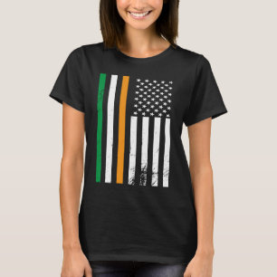 American Irish Flag Shamrock St Patrick's Day Luck T-Shirt