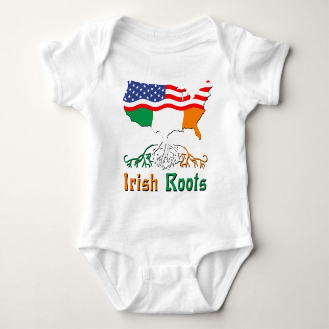 American Irish Roots Baby Bodysuit (Front)