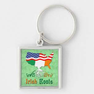 American Irish Roots Keyring