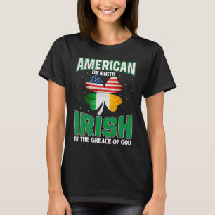 American Irish Shamrock Lucky St Patricks Day Men  T-Shirt