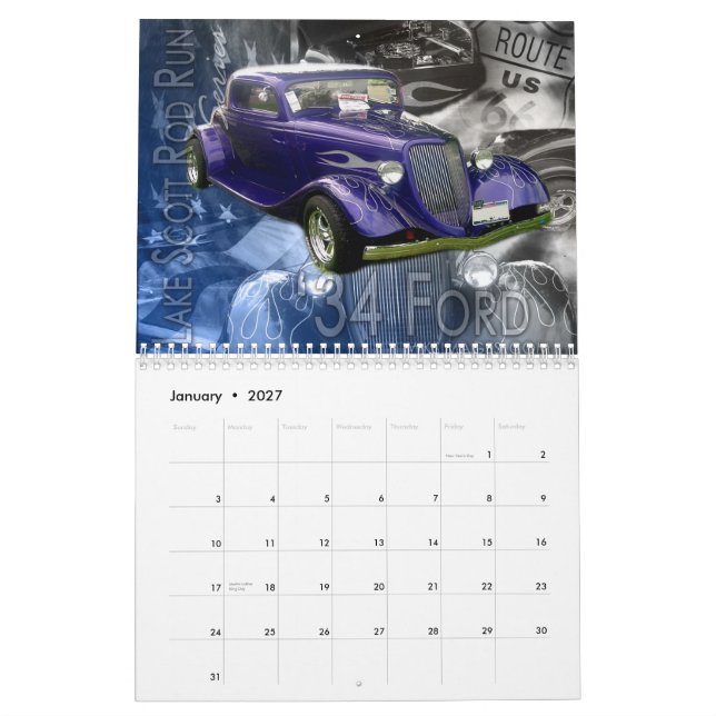 American Iron Calendar (Jan 2027)