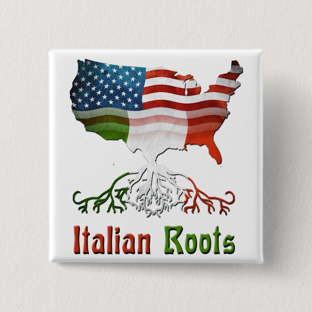 American Italian Roots Button (Front)