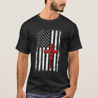 American Jesus Christian Faith Believer Who Loves  T-Shirt