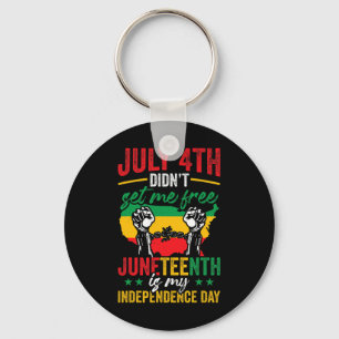 American Juneteenth Is My Independence Day  Key Ring
