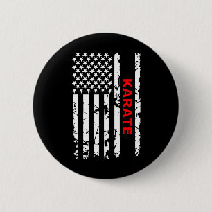 American Karate 6 Cm Round Badge