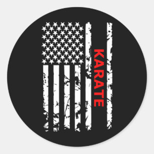 American Karate Classic Round Sticker