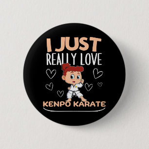 American Kenpo Girl Coach I Just Really Love Kenpo 6 Cm Round Badge