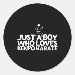 American Kenpo Just A Boy Who Loves Kenpo Karate 2 Classic Round Sticker