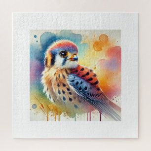 American Kestrel 160724AREF106 - Watercolor Jigsaw Puzzle