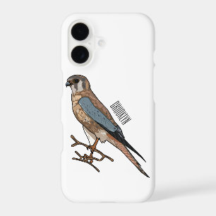 American kestrel bird cartoon illustration