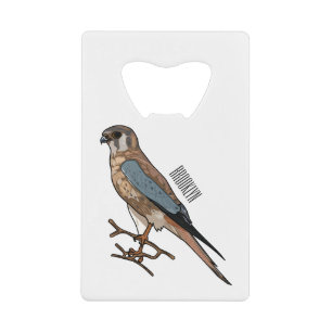American kestrel bird cartoon illustration 