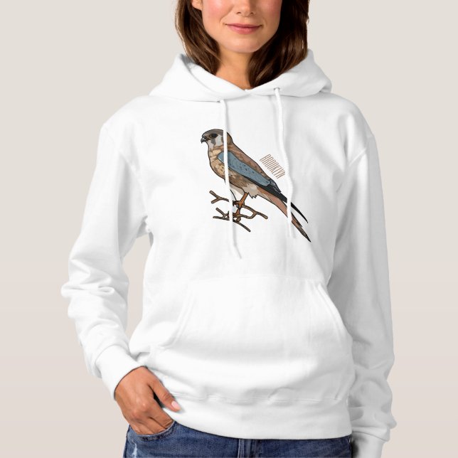 American kestrel bird cartoon illustration  hoodie (Front)