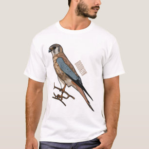 American kestrel bird cartoon illustration  T-Shirt