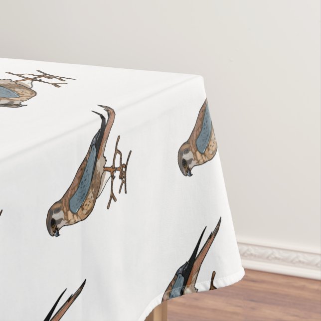 American kestrel bird cartoon illustration  tablecloth (In Situ)