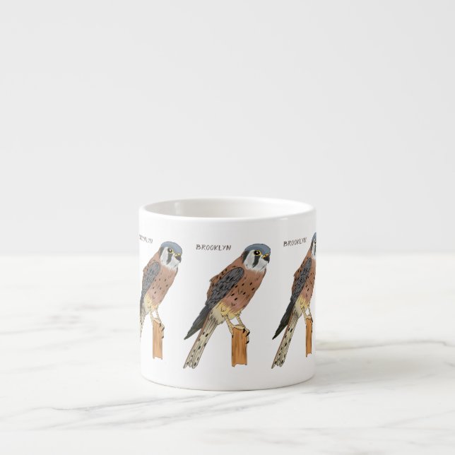 American Kestrel bird illustration Espresso Cup (Front)