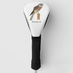 American Kestrel bird illustration  Golf Head Cover